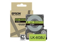 EPSON Matte Tape Green/Black 24mm 8m LK-6GBJ