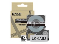 EPSON Matte Tape Grey/Black 24mm 8m LK-6ABJ
