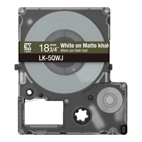 EPSON Matte Tape Khaki/White 18mm 8m LK-5QWJ