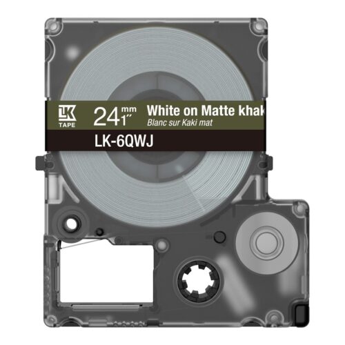 EPSON Matte Tape Khaki/White 24mm 8m LK-6QWJ