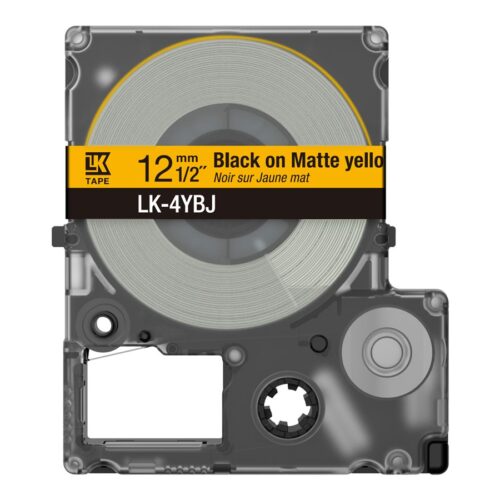 EPSON Matte Tape Yellow/Black 12mm 8m LK-4YBJ