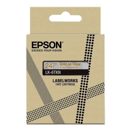 EPSON Metallic Tape Clear/Gold 24mm 9m LK-6TKN