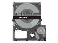 EPSON Metallic Tape Silver/Black 18mm 9m LK-5SBM