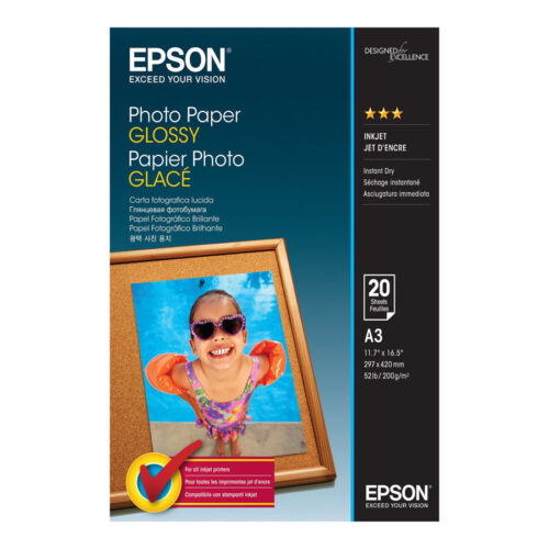 EPSON PHOTO  papier brillant A3 20 feuilles pack de 1