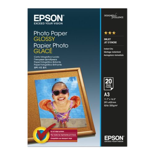 EPSON PHOTO  papier brillant A3 20 feuilles pack de 1
