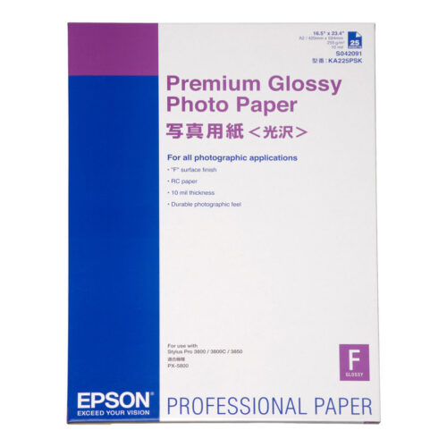 EPSON PREMIUM brillant photo  papier inkjet 250g/m2 A2 25 feuilles pack de 1