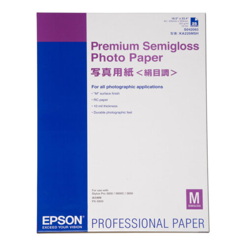 EPSON PREMIUM semi brillant photo  papier inkjet 250g/m2 A2 25 feuilles pack de 1