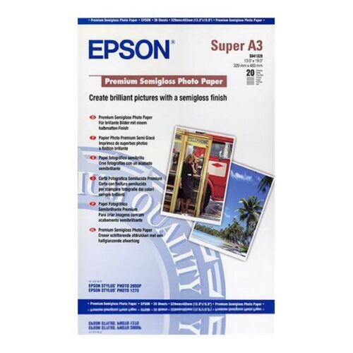 EPSON PREMIUM semi brillant photo papier inkjet 250g/m2 A3+ 20 feuilles pack de 1