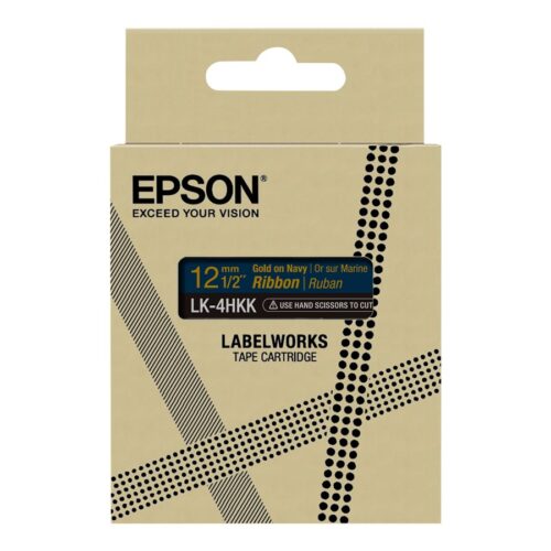 EPSON Ruban LK-4HKK – Satin – Or/Bleu marine 12/5