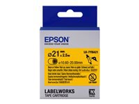 EPSON Ruban LK-7YBA21 – Gaine thermorétractable HST Noir/Jaune d21/2,5