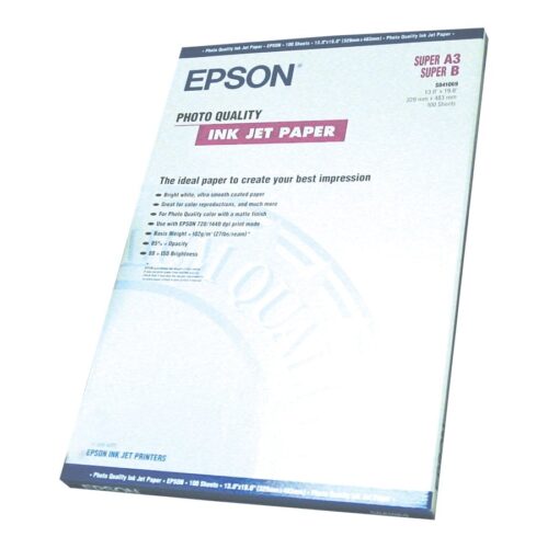 EPSON S041069 Photo papier inkjet 102g/m2 A3+ 100 feuilles pack de 1
