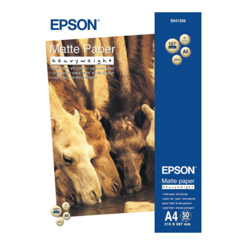 EPSON S041256 Matte heavyweight  papier inkjet 167g/m2 A4 50 feuilles pack de 1 one-sided