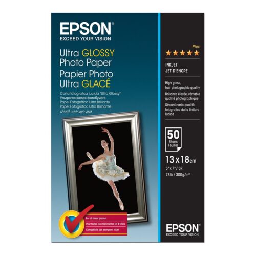 EPSON S041944 Ultra brillant photo  papier inkjet 300g/m2 130x180mm 50 feuilles pack de 1
