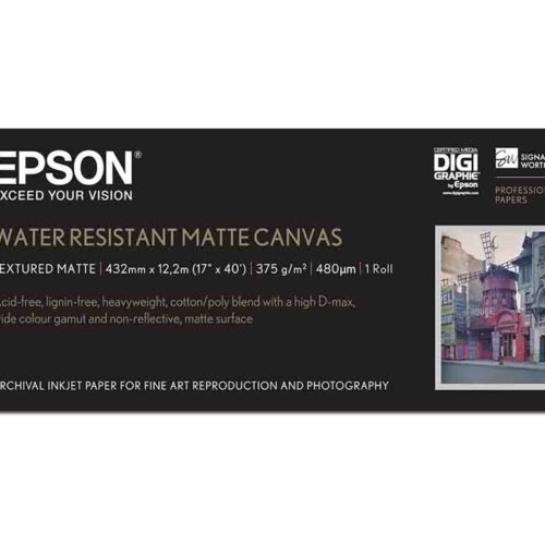 EPSON S042013 Matte water resistant canvas inkjet 375g/m2 432mm x 12.2m 1 rouleau pack de 1
