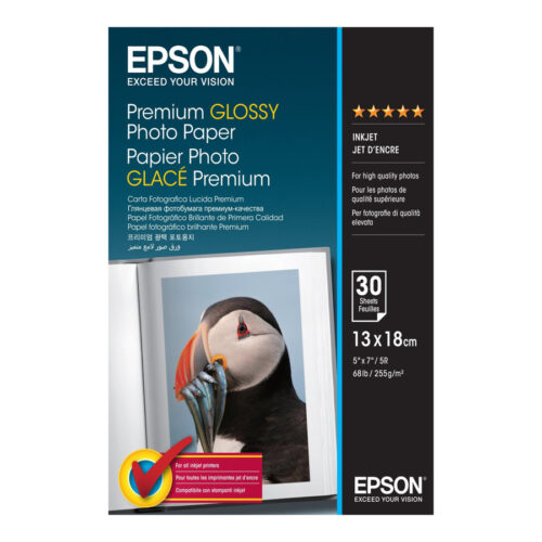 EPSON S042154 Premium brillant photo  papier inkjet 255g/m2 130x180mm 30 feuilles pack de 1