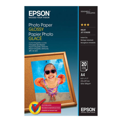 EPSON S042538 Photo  papier brillant 200g/m2 A4 20 feuilles pack de 1