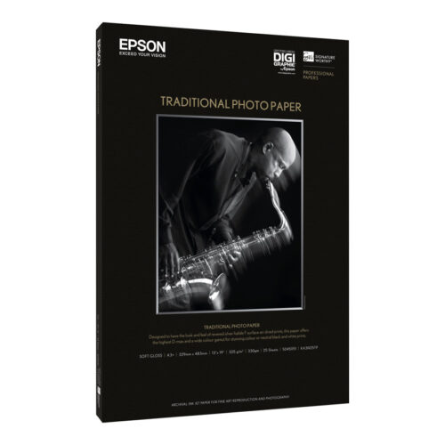 EPSON S045051 Traditional photo  papier inkjet 330g/m2 A3+ 25 feuilles pack de 1