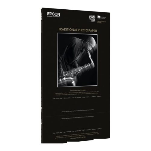 EPSON S045052 Traditional photo  papier inkjet 330g/m2 A2 25 feuilles pack de 1