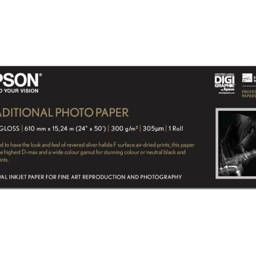EPSON S045055 Traditional photo  papier inkjet 330g/m2 610mm x 15m 1 rouleau pack de 1