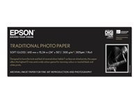 EPSON S045055 Traditional photo  papier inkjet 330g/m2 610mm x 15m 1 rouleau pack de 1