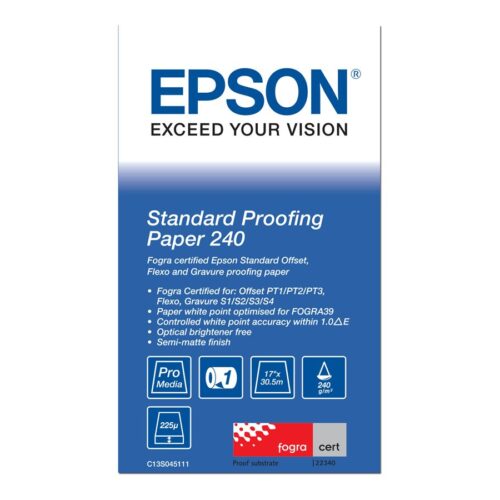 EPSON S045111 Standard proofing  papier inkjet 240g/m2 432mm x 30.5m 1 rouleau pack de 1