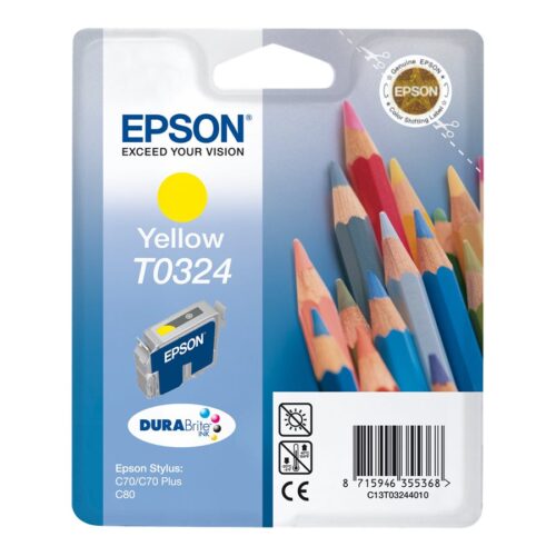 EPSON T0324 cartouche d encre jaune capacité standard 16ml 420 pages 1-pack blister sans alarme