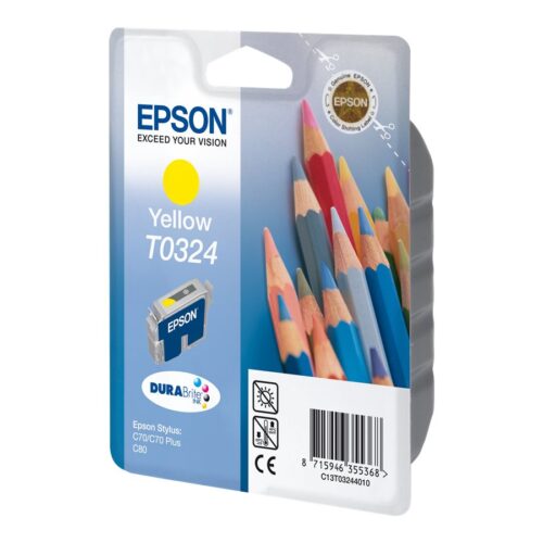 EPSON T0324 cartouche d encre jaune capacité standard 16ml 420 pages 1-pack blister sans alarme