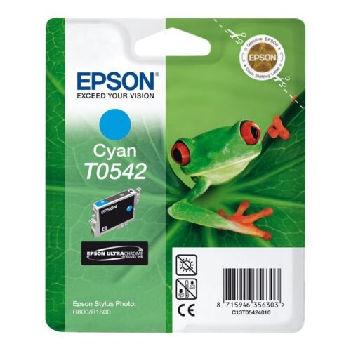 EPSON T0542 cartouche d encre cyan capacité standard 13ml 400 pages 1-pack blister sans alarme