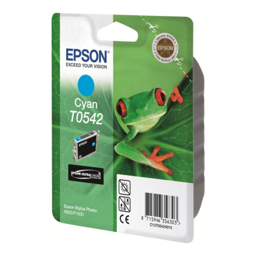 EPSON T0542 cartouche d encre cyan capacité standard 13ml 400 pages 1-pack blister sans alarme