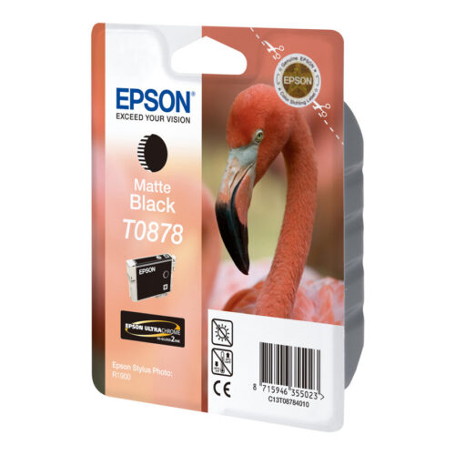 EPSON T0878 cartouche d encre noir mat capacité standard 11.4ml 1-pack blister sans alarme
