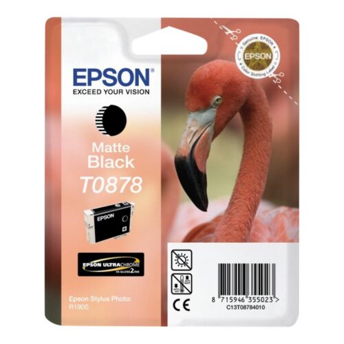 EPSON T0878 cartouche d encre noir mat capacité standard 11.4ml 1-pack blister sans alarme
