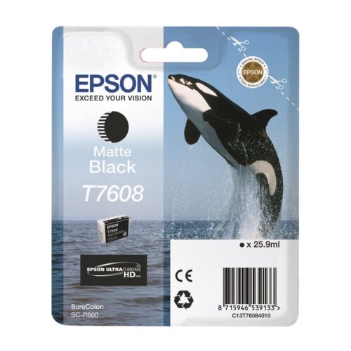 EPSON T7608 ink cartridge matte black high capacity 25 9ml 1082 pages 1-pack