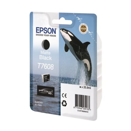 EPSON T7608 ink cartridge matte black high capacity 25 9ml 1082 pages 1-pack