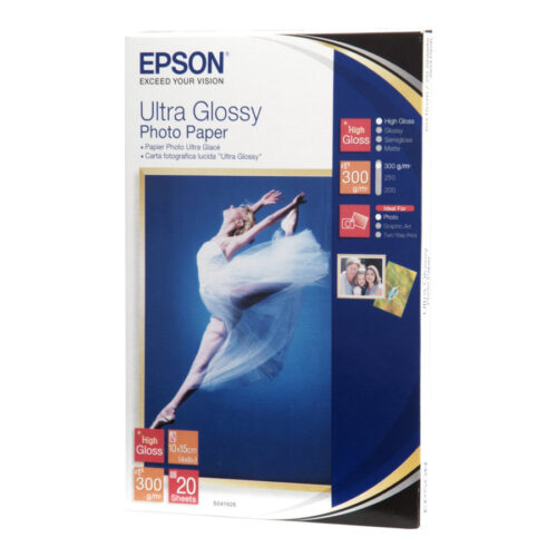 EPSON ULTRA brillant photo  papier inkjet 300g/m2 100x150mm 20 feuilles pack de 1