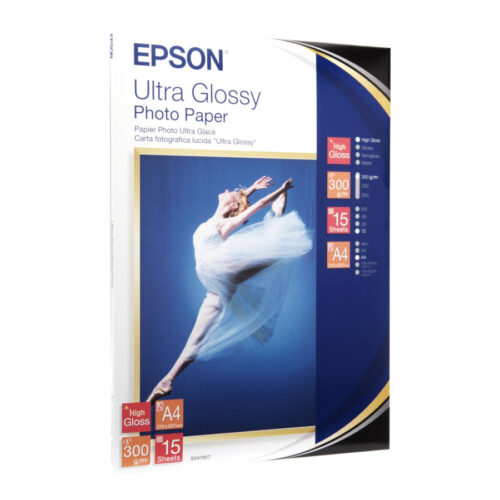 EPSON ULTRA brillant photo  papier inkjet 300g/m2 A4 15 feuilles pack de 1