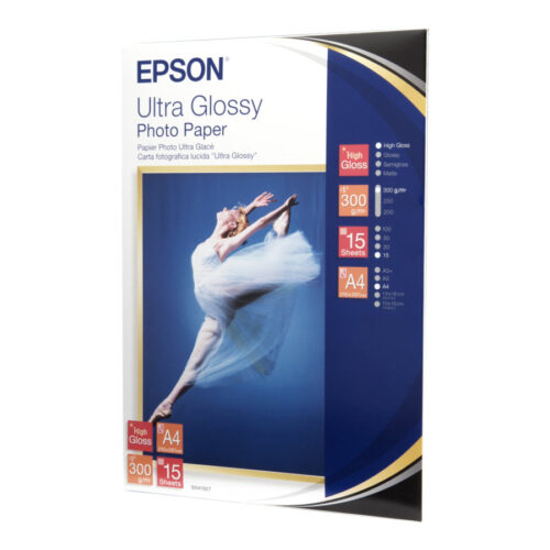 EPSON ULTRA brillant photo  papier inkjet 300g/m2 A4 15 feuilles pack de 1