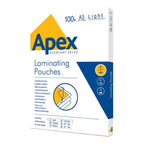 FELLOWES APEX POCHETTES A3 80 MIC 100PK MDD