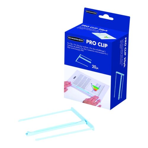 FELLOWES Biding Clip Sky Blue Pack Of 20