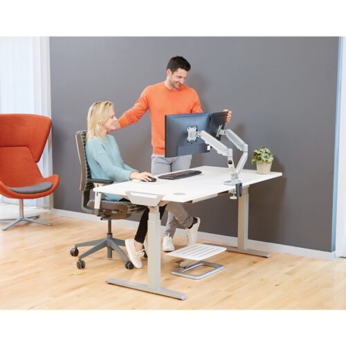 FELLOWES BRAS ARTICULE DOUBLE ECRAN EPPADUAL Silver jusqu’à 39 POUCES