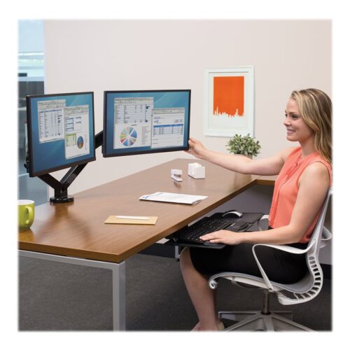 FELLOWES Bras porte écran double Platinium Série