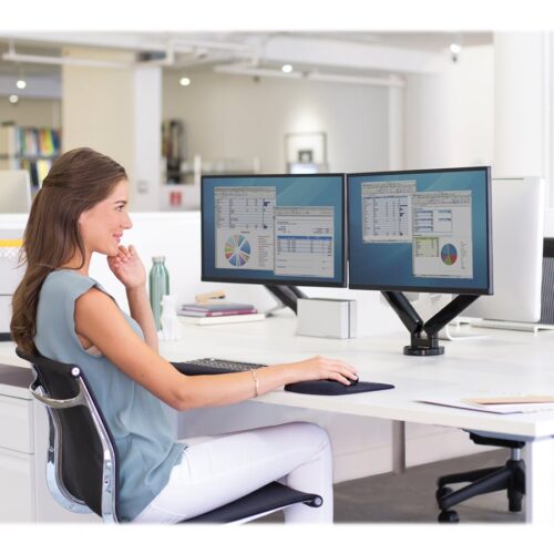 FELLOWES Bras porte écran double Platinium Série