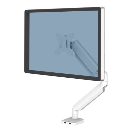 FELLOWES Bras Porte-Ecran Simple Blanc Platinum Series