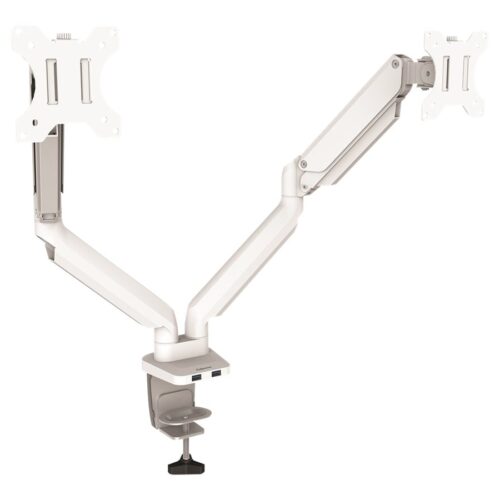 FELLOWES Bras Porte-Ecrans Double Blanc Platinum Series