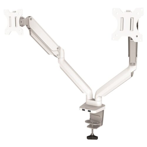 FELLOWES Bras Porte-Ecrans Double Blanc Platinum Series