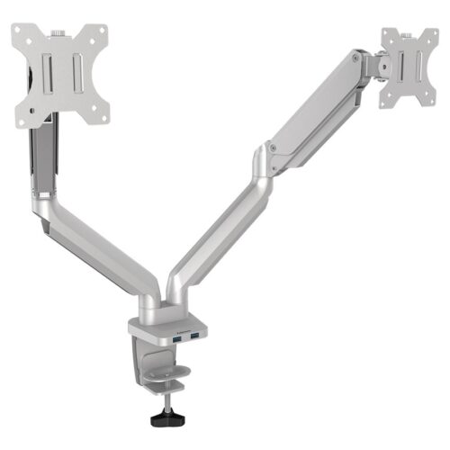 FELLOWES Bras Porte-Ecrans Double Gris Platinum Series