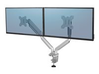 FELLOWES Bras Porte-Ecrans Double Gris Platinum Series