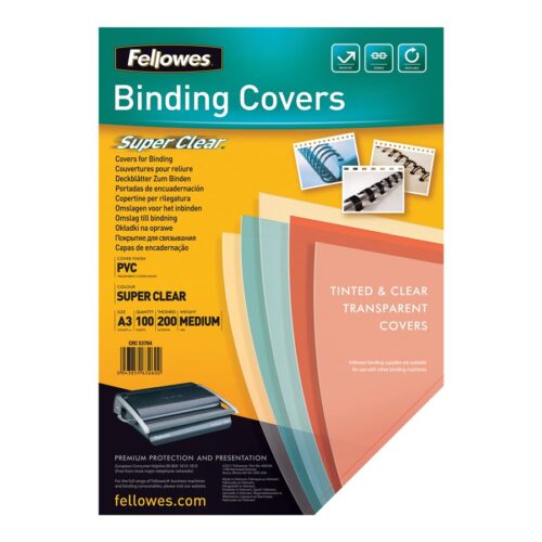 FELLOWES Couverture PVC 200 MIC A3 transparent