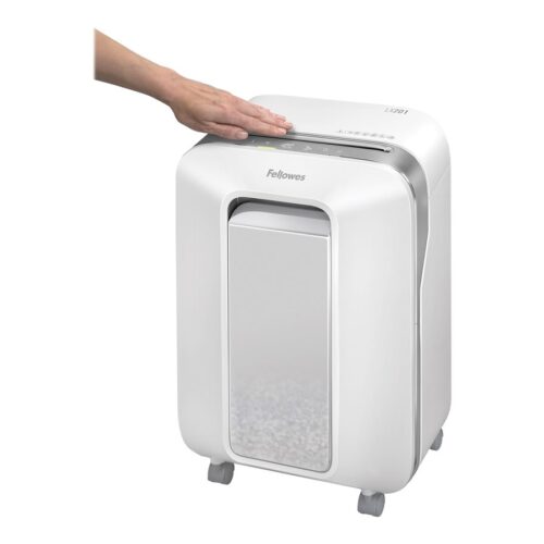 FELLOWES DESTRUCTEUR MICROSHRED LX201 BLANC COUPE MICROPARTICULES 230V EU