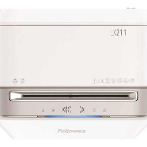 FELLOWES DESTRUCTEUR MICROSHRED LX211 BLANC COUPE MIRCROPARTICULES 230V EU/UK