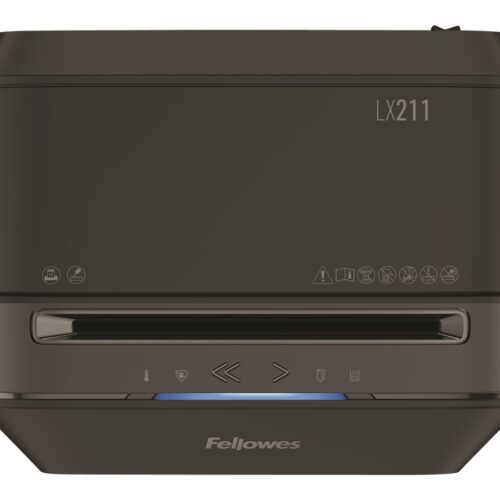 FELLOWES DESTRUCTEUR MICROSHRED LX211 NOIR COUPE MICROPARTICULES 230V EU/UK